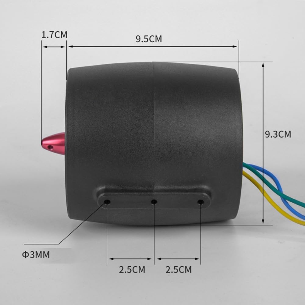 400W Unterwassermotor - Bürstenloser Antrieb für RC Köderboote & SUP Boards, 12-24V, 40A, Schwarz