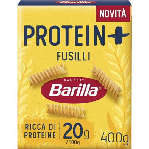 Barilla Pasta Fusilli Protein+, Pasta Proteica di Semola di Grano Duro con Proteine di Piselli, 400 g