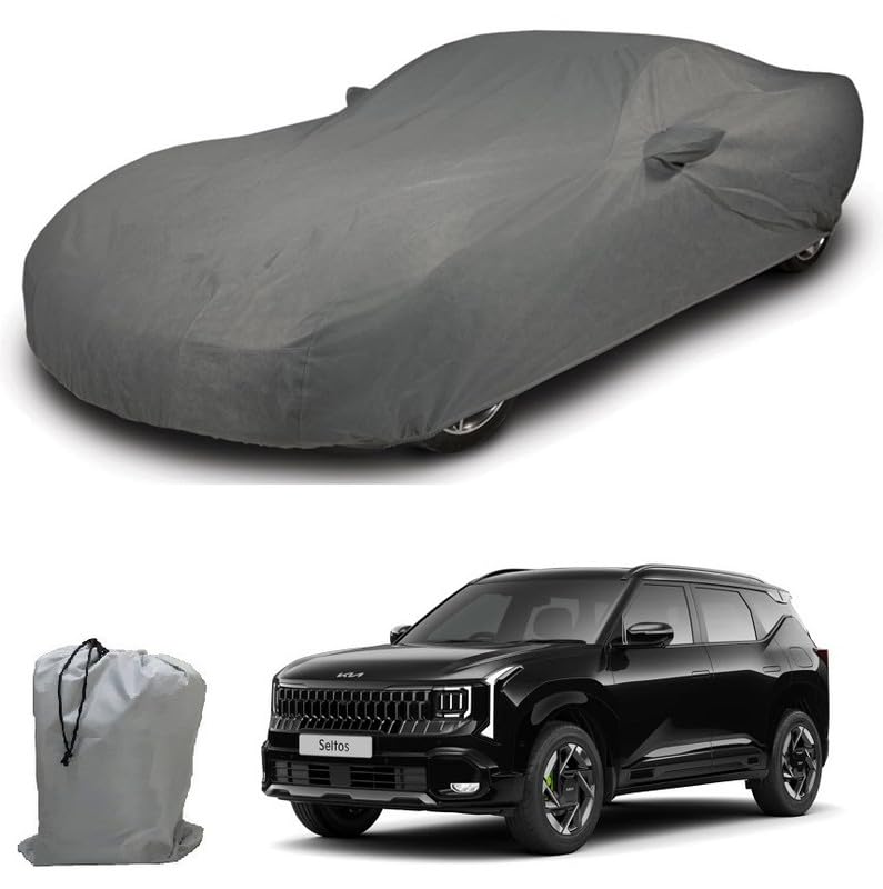 Image of ARCUATE Triple Layer Custom fit Car Body Cover for Kia Seltos 2026 |Top Layer Dustrproof | Middle Layer Waterproof | Bottom Layer Scratch Protection | Outdoor Indoor Fabric