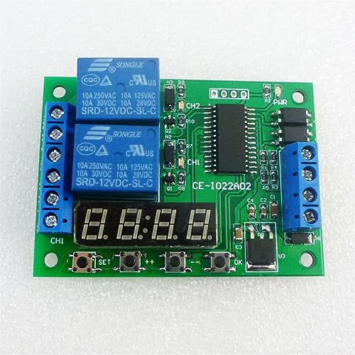 Relais temporisé IO22A02 DC 12V 2CH pour contrôle moteur et PLC