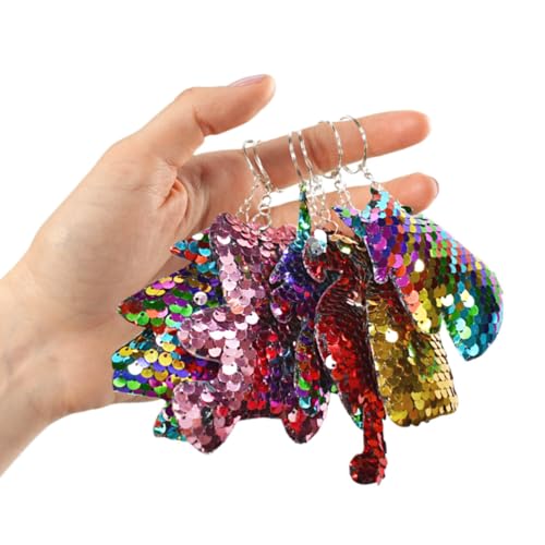 TTSAM 20 Pieces Reversible Mermaid Sequin Keychain Glitter Flip Sequin Keychains Animal Shape Sequin Key Chains Valentine\'s Day Gift Party Events Gift Birthday Party Supplies (20 Styles)