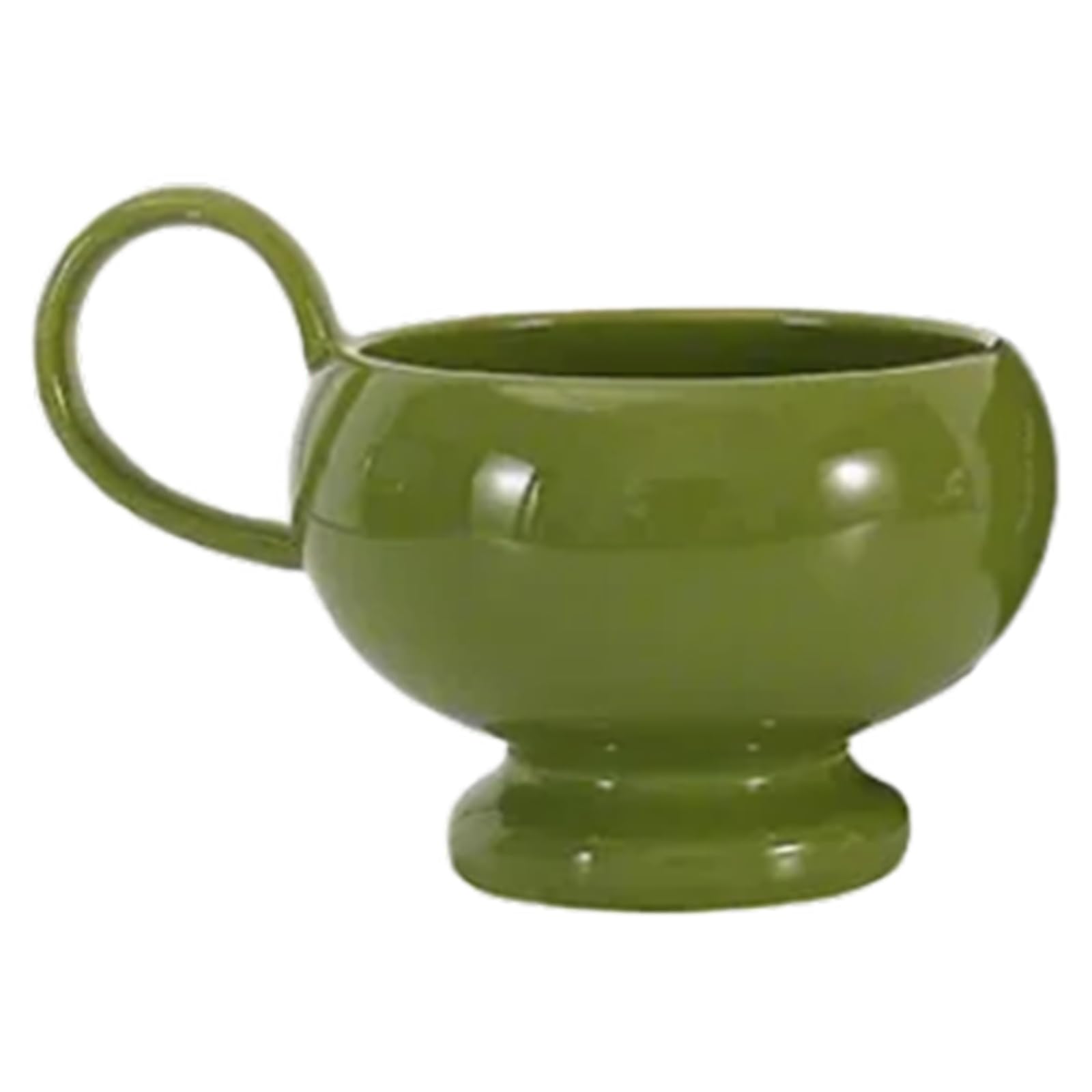 Jazuaiao 280ml Ceramic Coffee Mug with Unique Shape and Portable Handle Drinkware Ideal for Students and Professional Premium Ceramic Mug