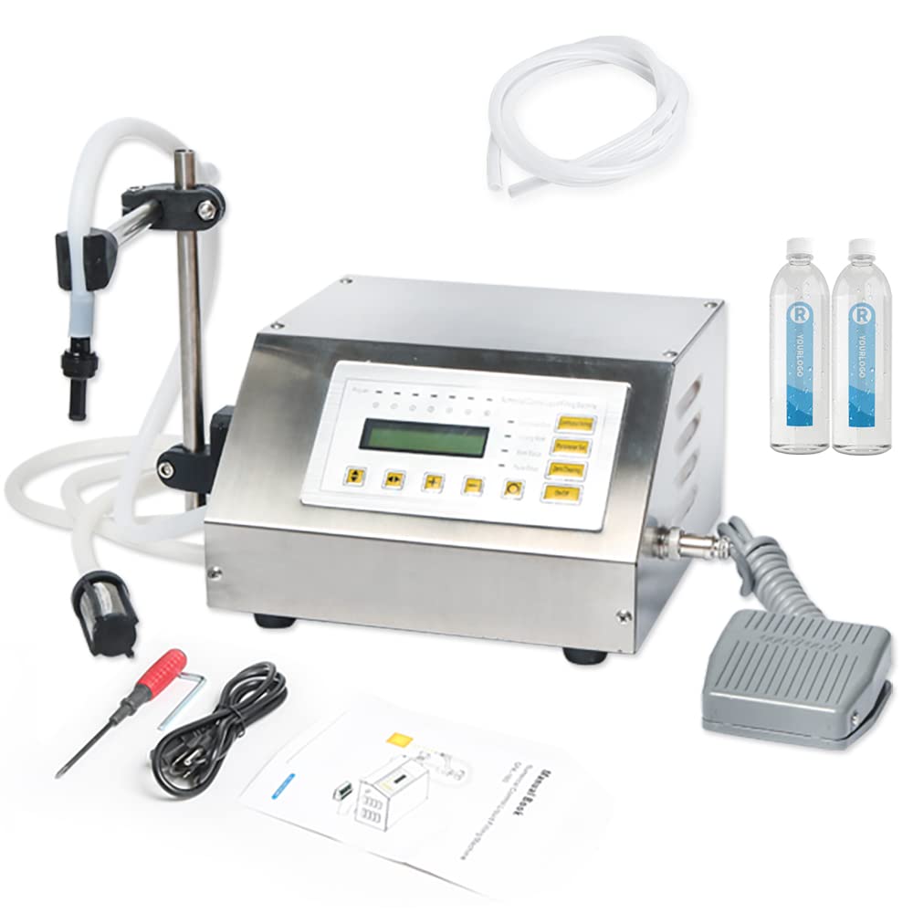 Liquid Filling Machine Pump Numerical Filler Digital Control Drink Water 5ml to 3500ml GFK160 (Machine With One Extra Tube)