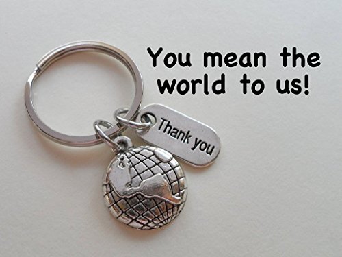 Employee Appreciation Gift, World Globe Keychain With Thank You Tag-The World To Us #TOP1