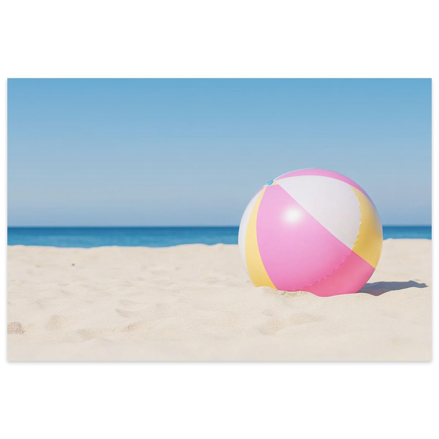 1000 Pieces Puzzles for Adults - Summer Vacations Inflatable Beach Balls Sand Space 3D Render Funny Challenging Jigsaw Puzzle Perfect for Game Nights