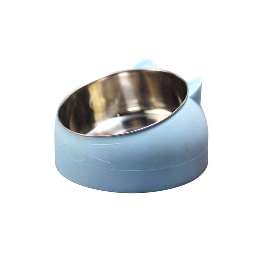 jiutinggood Pet Bowl, Slanted Pet Bowl for Dogs Cats,15 Degree Tilted Non Spill Non Slip Feeder Bowl