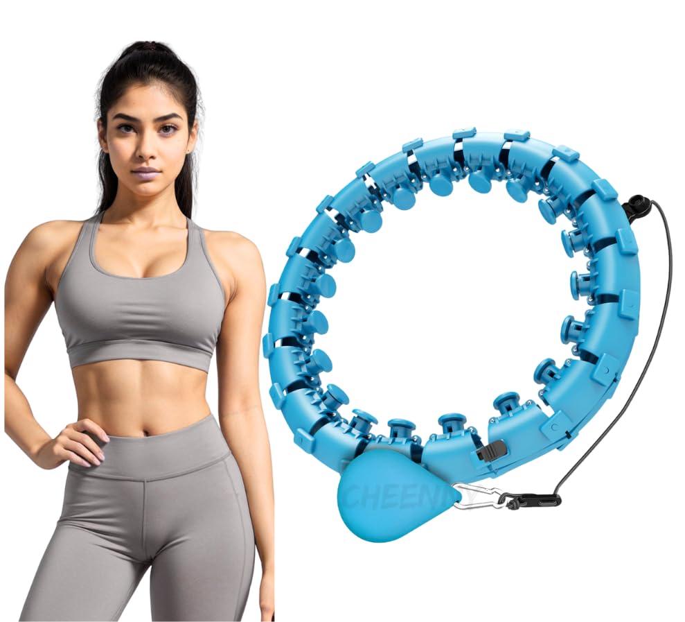 Smart Weighted Hula Hoop for Adults Weight Loss | 24 Detachable Fitness Ring with 360° Auto-Spinning Ball & Silent Bearings | Infinity Hoop for Home Workout, Slimming & Waist Training-Multi-image-41