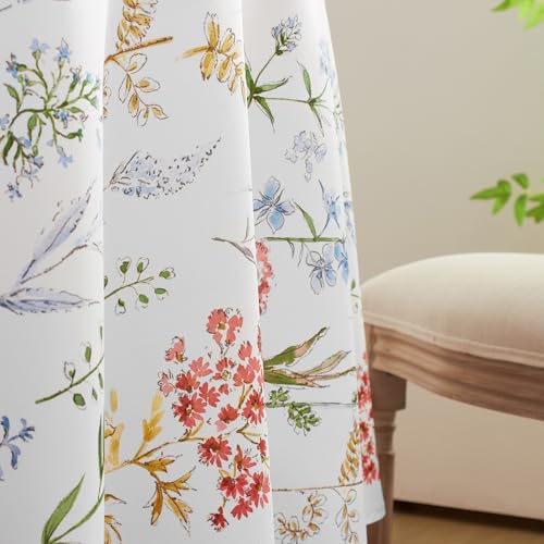 Softalker Round Table Cloth 120 cm Diameter Tablecloths Wipeable Spring Floral Tablecloth Wipe Clean Small Table Cover for Summer Outdoor Party Kitchen Coffee Wedding Birthday Festive Decorations - Image 5