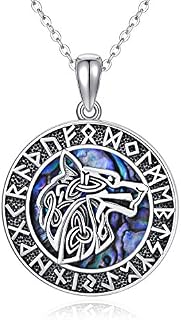CHENGHONG Leather Necklace for Men 925 Sterling Silver Amulet Chain Viking Jewellery for Men Boyfriend Brother Birthday Christmas