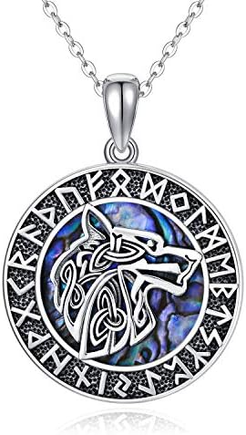 CHENGHONG Leather Necklace for Men 925 Sterling Silver Amulet Chain Viking Jewellery for Men Boyfriend Brother Birthday Christmas
