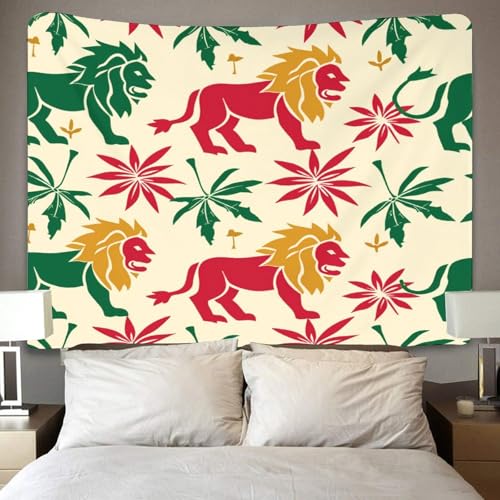 Couverture murale lion 3D 150x200cm pour salon