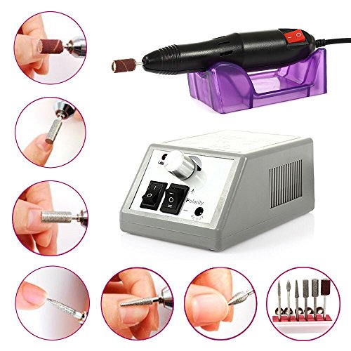 CoastaCloud 20000 RPM Electric Nail Drill Machine Manicure Pedicure Acrylic Grooming Kit Nail File Polish Professional Salon Nail Art File Low Noise