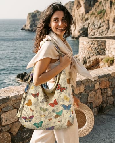 Bolso Hobo de Pana para mujer grande con cierre miniatura 6