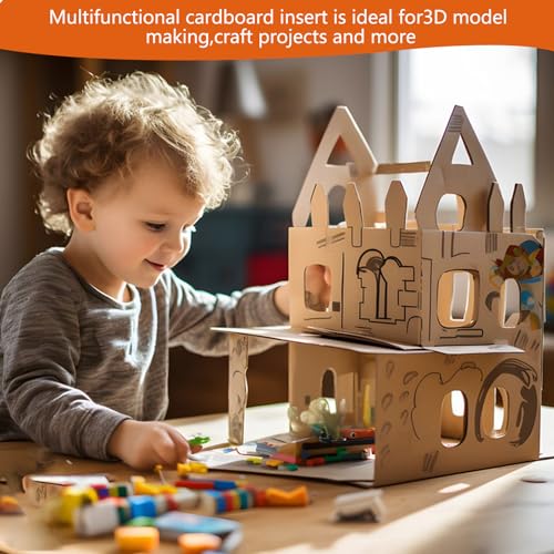 yuejuhe 20 Stück Wellpappe, Dicke Pappe zum Basteln, Bastelkarton, Braun Kraftpapier für DIY, Malen, und Kunsthandwerk (A4)