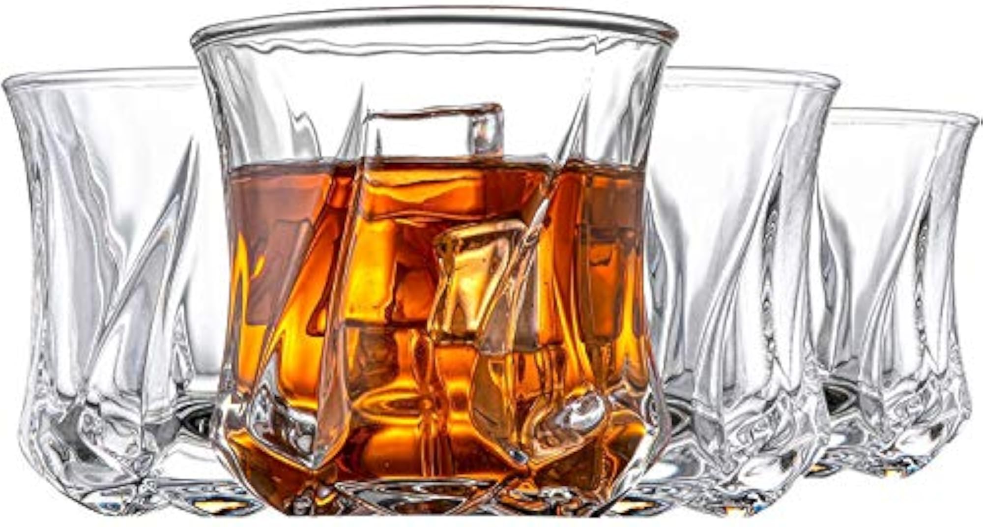 Designer Whiskey & Curve Round Glass Heavy Base, 300 ML