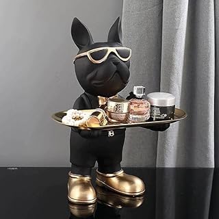 كلب ديكور بصنية تقديم شيك جدا ومميز وكمان ممكن يستخدم منظم اكسسوار وميكب للتسريحه، ذهبي في اسود