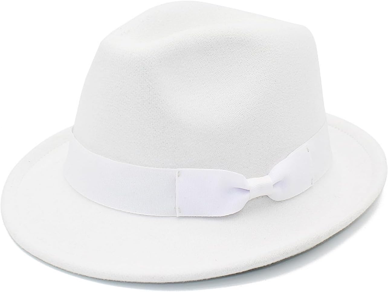 Gossifan Fedora Hats for Men Women 1920s Short Brim Felt Trilby Hat