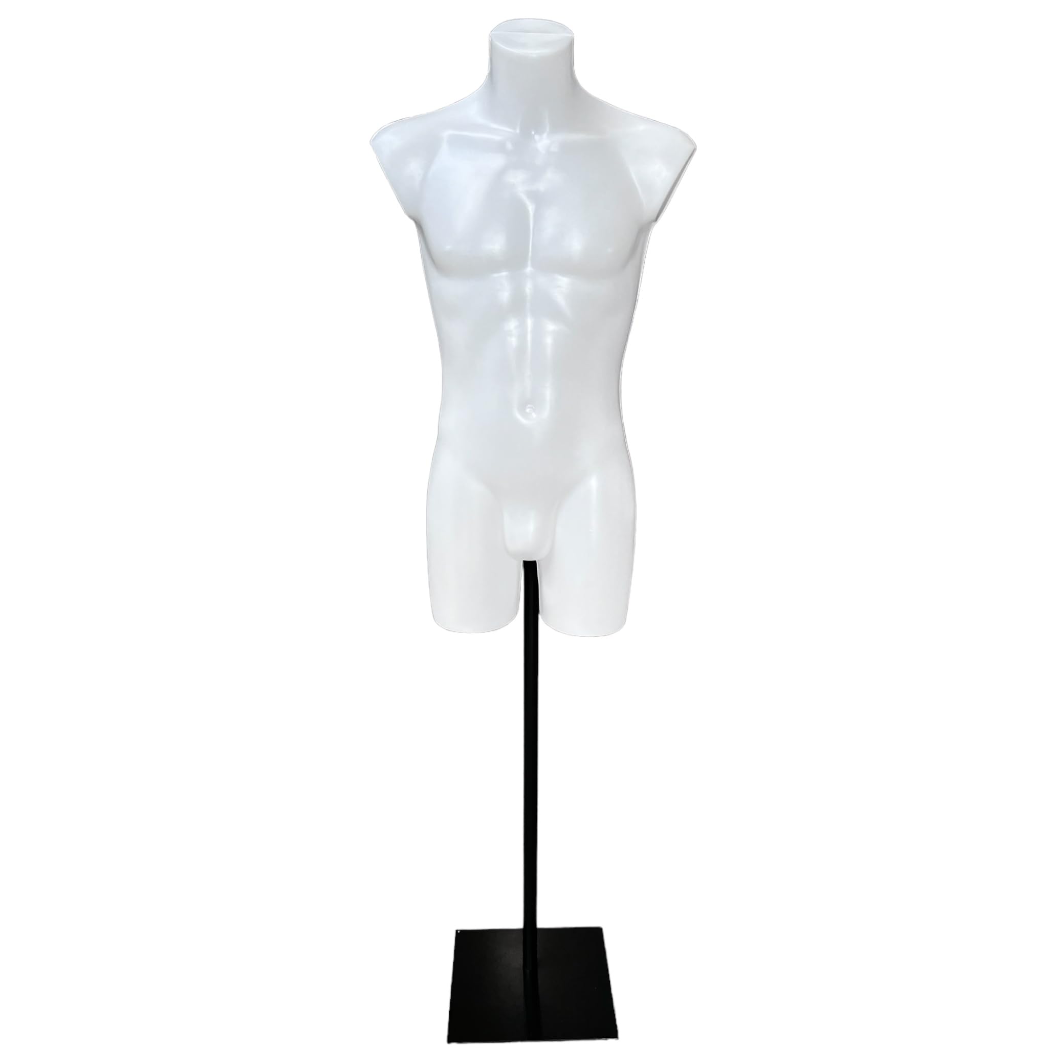 The Shopfitting Shop Buste de mannequin de sport pour homme Blanc