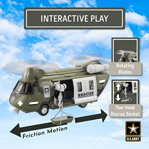 image for Lollipop United States Army Helicopter Toy, Military Rescue Copter w/L