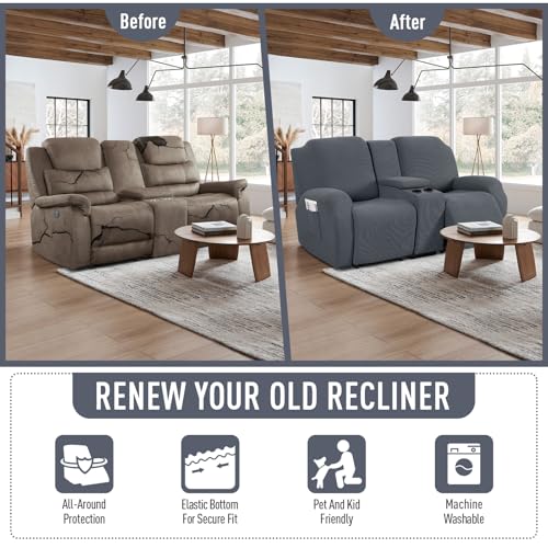 Taococo Recliner Loveseat Cover With Middle Console Sofa Slipcover thumb #3