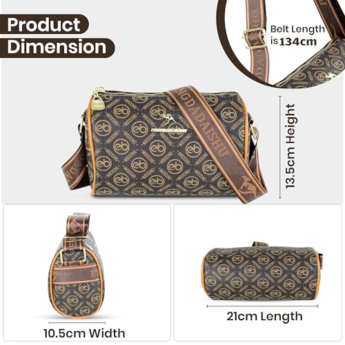 Image of Storite Women's Crossbody Sling Bag | Faux Leather | Zipper Closure | Adjustable Strap