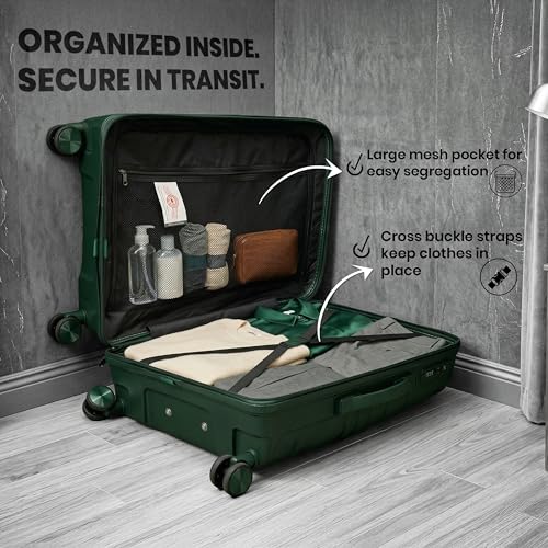Image of AMERICAN TRAVELLER New York Trolley Bag | Durable Hard Shell | Durable Hard Shell , TSA Type Lock , Spinner Trolley Luggage, 360 Disc Spinner Wheels