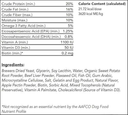 The Natural Pet Vet Skin & Coat Check Soft Chews for Dogs with Omega-3, Fish Oil, Biotin, EPA & DHA, 180 Count - Image 2