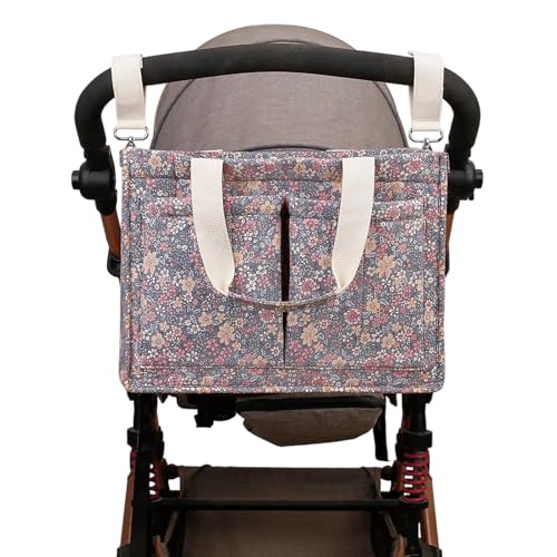 Organizador de cochecito, bolsa de almacenamiento para cochecito, bolsa ligera para colgar, bolsa de carrito para guardería, caja de almacenamiento para accesorios de viaje, pañales, toallitas,