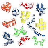 Ganowo Fidget Snake Cube Mini Twist Puzzle(12PACK) -Party Favors , Goody Bag Filler,Carnival Prizes,Classroom Rewards ,School,Birthday Gift-Christmas Stocking Stuffer for Kid Brain Teasers Speed Cube