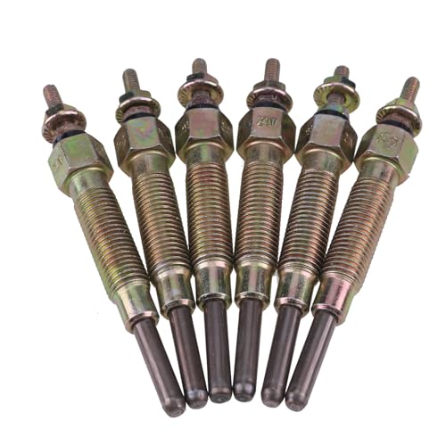 YIHETOP 6PCS Glow Plugs 11065-10T01 Compatible with Nissan Patrol GR Y60 4.2D Engine TD42 TD27 TD25 TD23