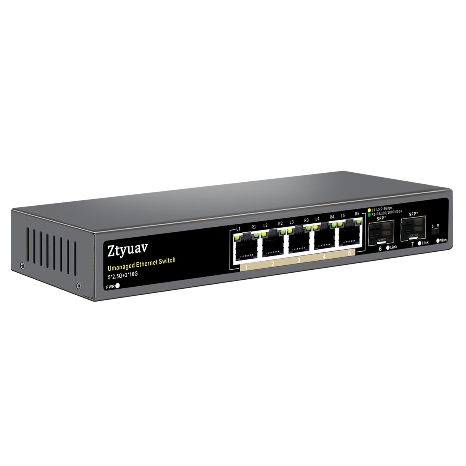 Amazon.com: Ztyuav 7 Port Unmanaged 2.5G Ethernet Switch