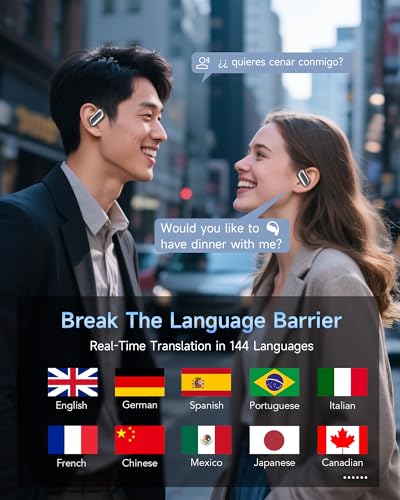 Mosyxe AI Translation Earbuds Real Time 144 Language Translator Earbud - Image 2