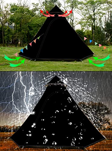 Image of 12'x10'x8'Dome Camping Tent 5-6 Person 4 Season Double Layers Waterproof Anti-UV Windproof Tents Family Outdoor Camping Tent