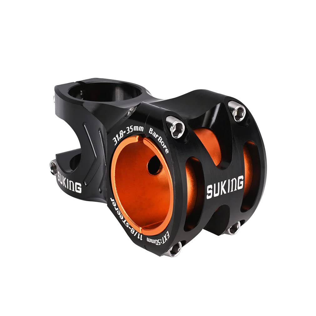 CYSKY Attacco Manubrio MTB Diametro 35 mm e 31,8 mm, Lunghezza 35 mm 50 mm Attacco Manubrio Bici Corto per Mountain Bike, Bici da Corsa, MTB, Downhill