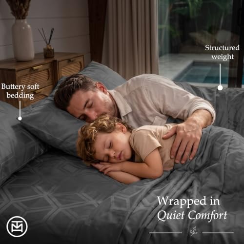 Image of Threadmill 100% Cotton Sheets for Full Size Bed - 600 Thread Count Full Bed Sheets Set with 16 inch Deep Pocket - Jacquard Sateen Weave 4-Piece Bedding Set with Cooling Effect, Dark Grey