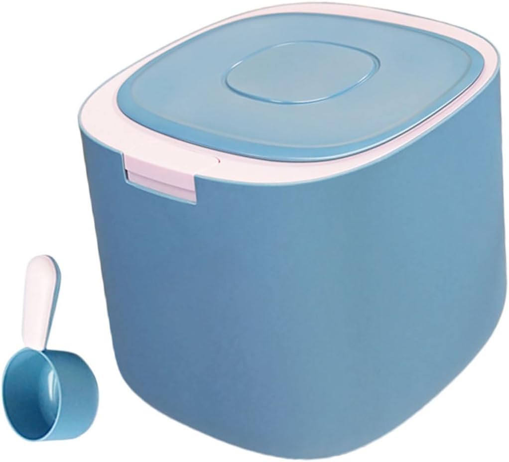 Homoyoyo 11l Sealed Pet Food Container Moisture-proof Large Capacity Cat and Dog Food Bucket with Lid for Household