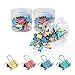 Produktbild Dadabig 180 Stück Mini Binder Clips Foldback-Klammern Kleine Büroklammern bunte Metallklapp Clips Bürobedarf Klammer Binder Clips mit 3 Boxen für Schule Büro und Zuhause (15mm,zufällige Farbe)