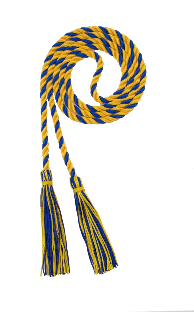 Tassel Depot Graduation Honor Cord - Gold/Royal - Every School Color Available - Made In Usa