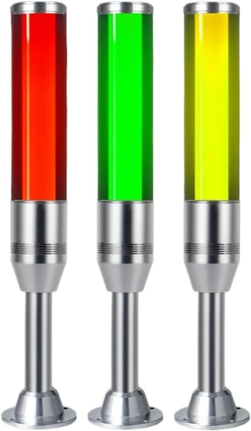 産業用信号灯 LED 3色インジケータランプ CNCマシン 大音量警告ランプ ワークショップ信号ブザー 24V 3W 3色アラーム注
