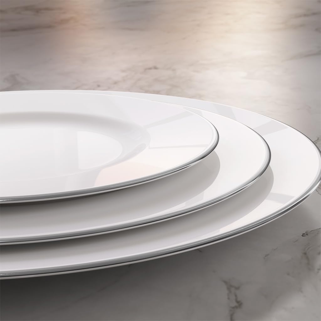 Villeroy & Boch 10-4636-2810 Anmut Platinum No. 1 Platte, Porzellan 1046362810 White