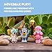 Bluey Friends Figurine Toys Pack of 4, Articulated Character Toys with Snickers, Honey, and Coco Figurines, Small Action Figures for Kids Ages 3+
