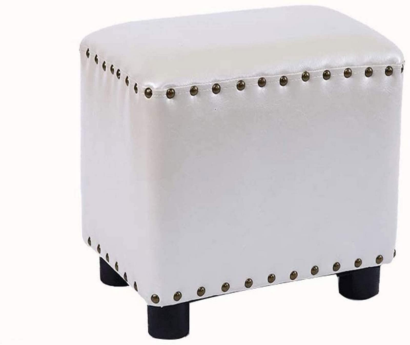 Tabouret en cuir pour coiffeuse et salon - Banc repose-pieds créatif