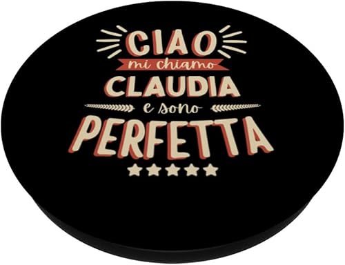 Miniatura 2 de Claudia Idea Regalo Personalizzata Amica Nome Divertente PopSockets Standard PopGrip