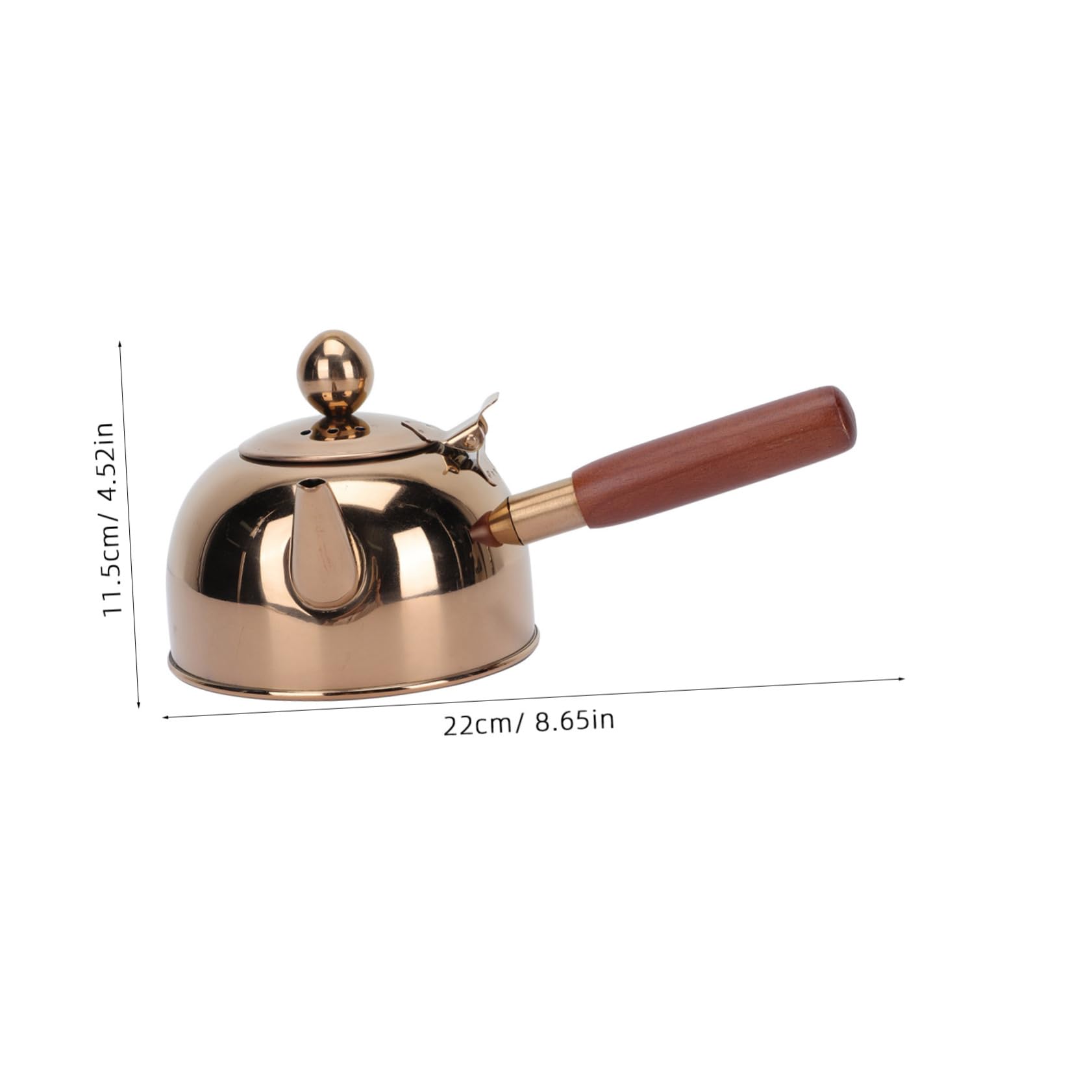 POPETPOP Bouilloire à Thé En Acier Inoxydable 304 Poignée Latérale 500 Ml Résistante Chaleur Pour Cuisinière à Induction Accessoire Cuisine Pratique Bureau