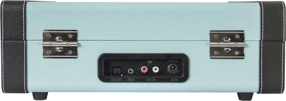 MADISON - Mallette Tourne-disques MAD-RETROCASE-BLU Bluetooth USB SD Fonction d'enregistrement - Bleue
