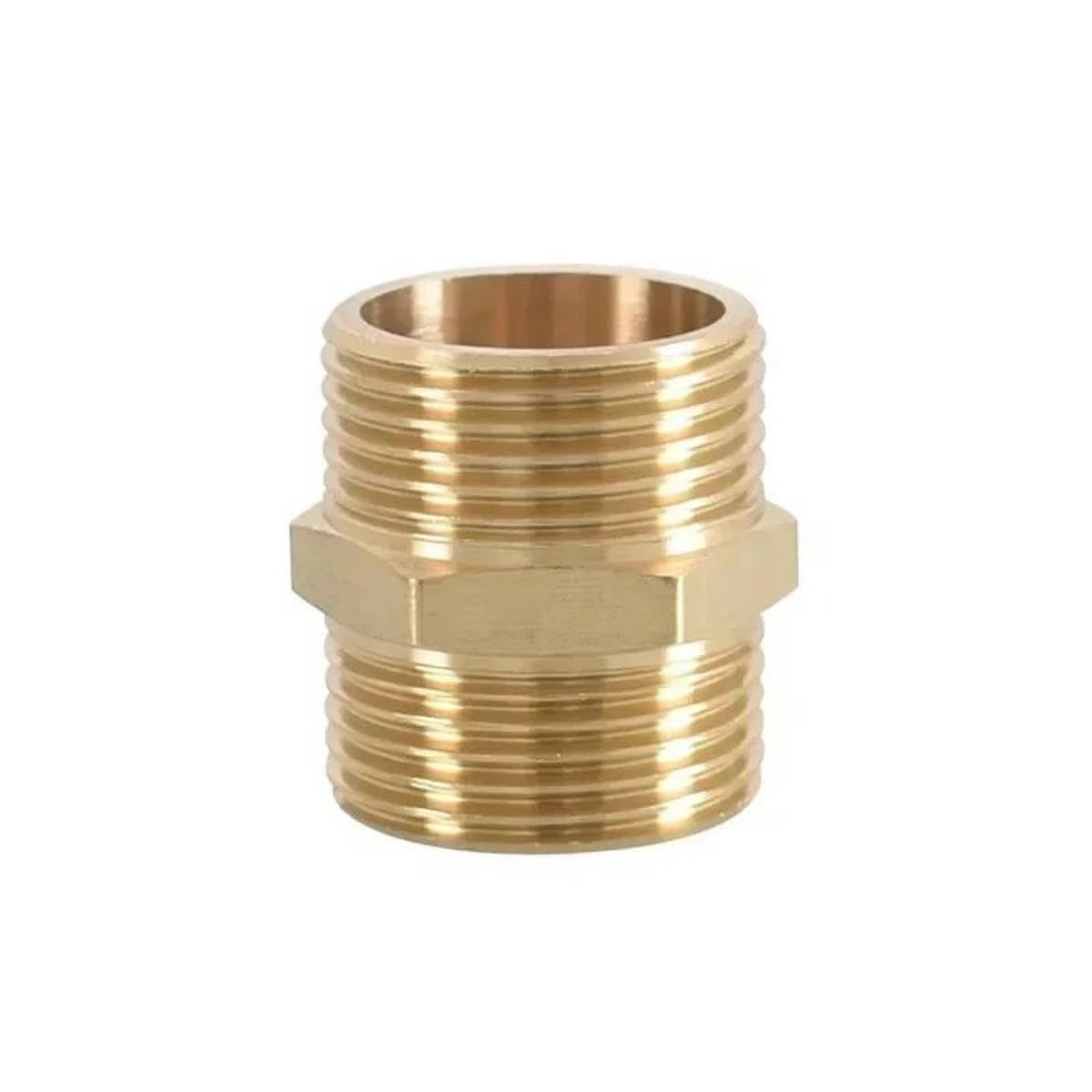 Tubería de latón Accesorio de pezón hexagonal 1/8" 1/4" 3/8" 1/2" 3/4" 1" Rosca macho Adaptador rápido Conector de acoplador para agua Aceite Gas-1l8 a 1l8-200 PCS