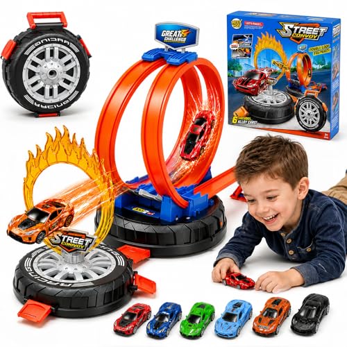 Jouet de piste de course pliable pour animer le salon