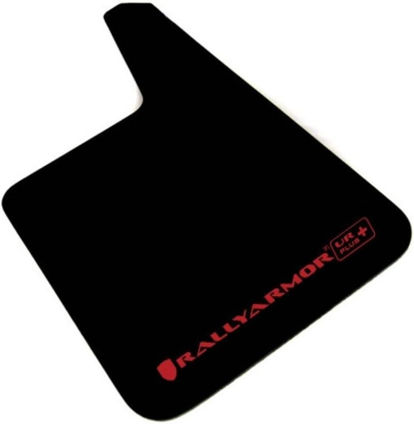 Rally Armor MF20-URP-BLK/RD Black, Red Mud Flap with Logo (Larger Universal Fitment (no Hardware) UR Plus), 1 Pack