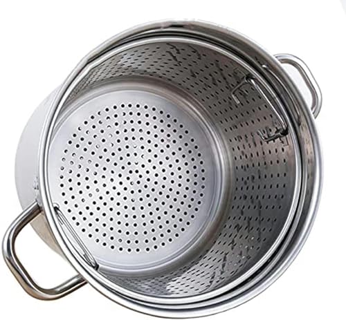 Olla para hervir langostas, cangrejos y camarones de 27 cuartos con tapa y colador