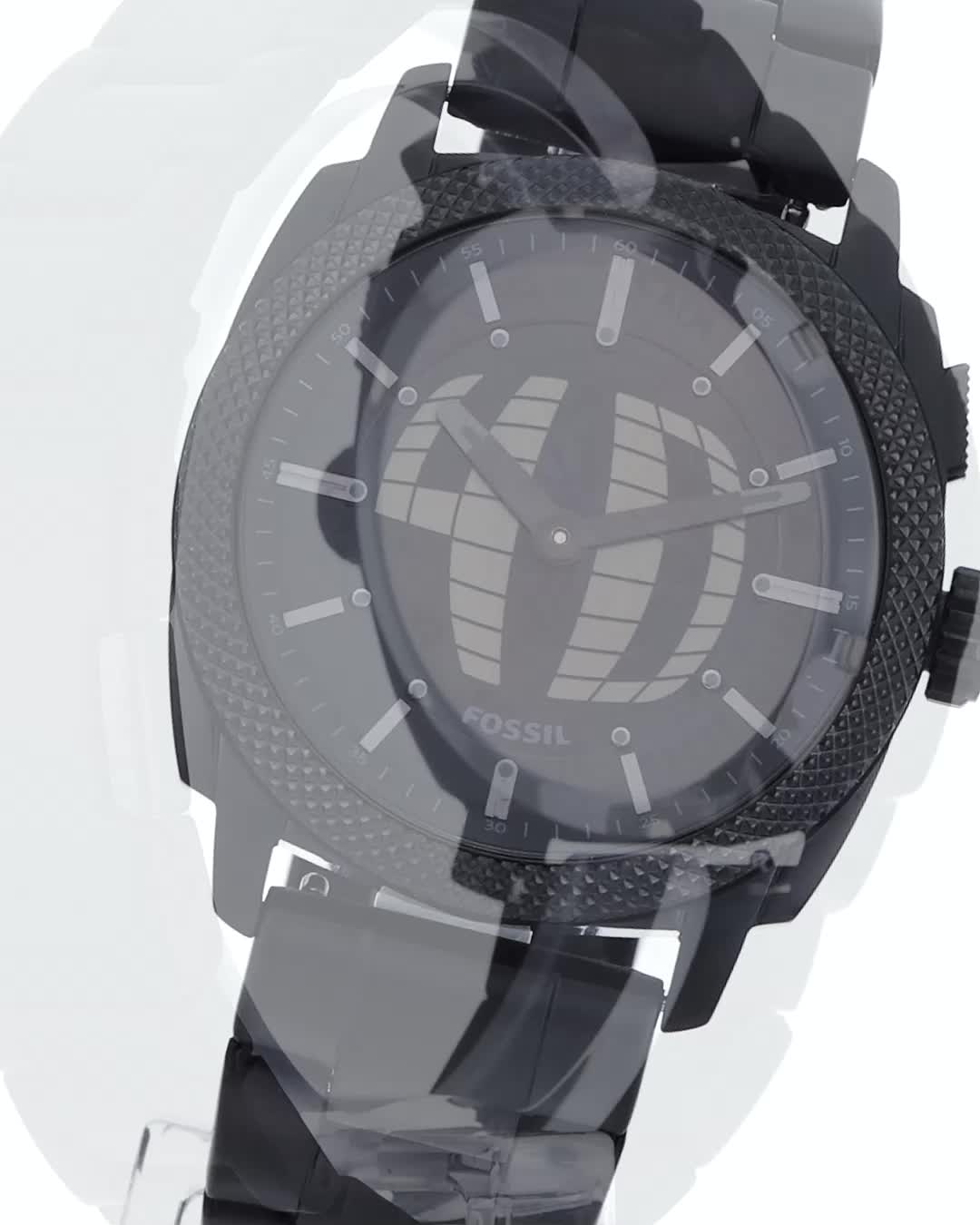 動作品　フォッシル　セラミック　腕時計　レディース　黒　FOSSIL　定価4万円 FOSSIL（フォッシル） 腕時計 腕時計 レディース アナログ ステンレス